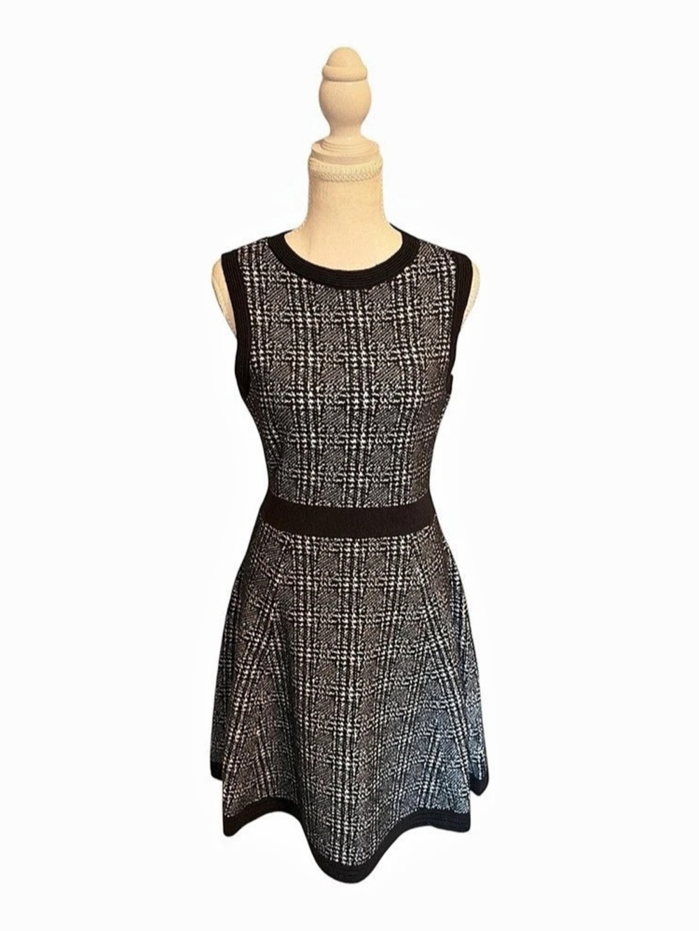 Preppy Heritage Plaid Dark Academia Kate Spade Mod Plaid Wool Sweater Dress S